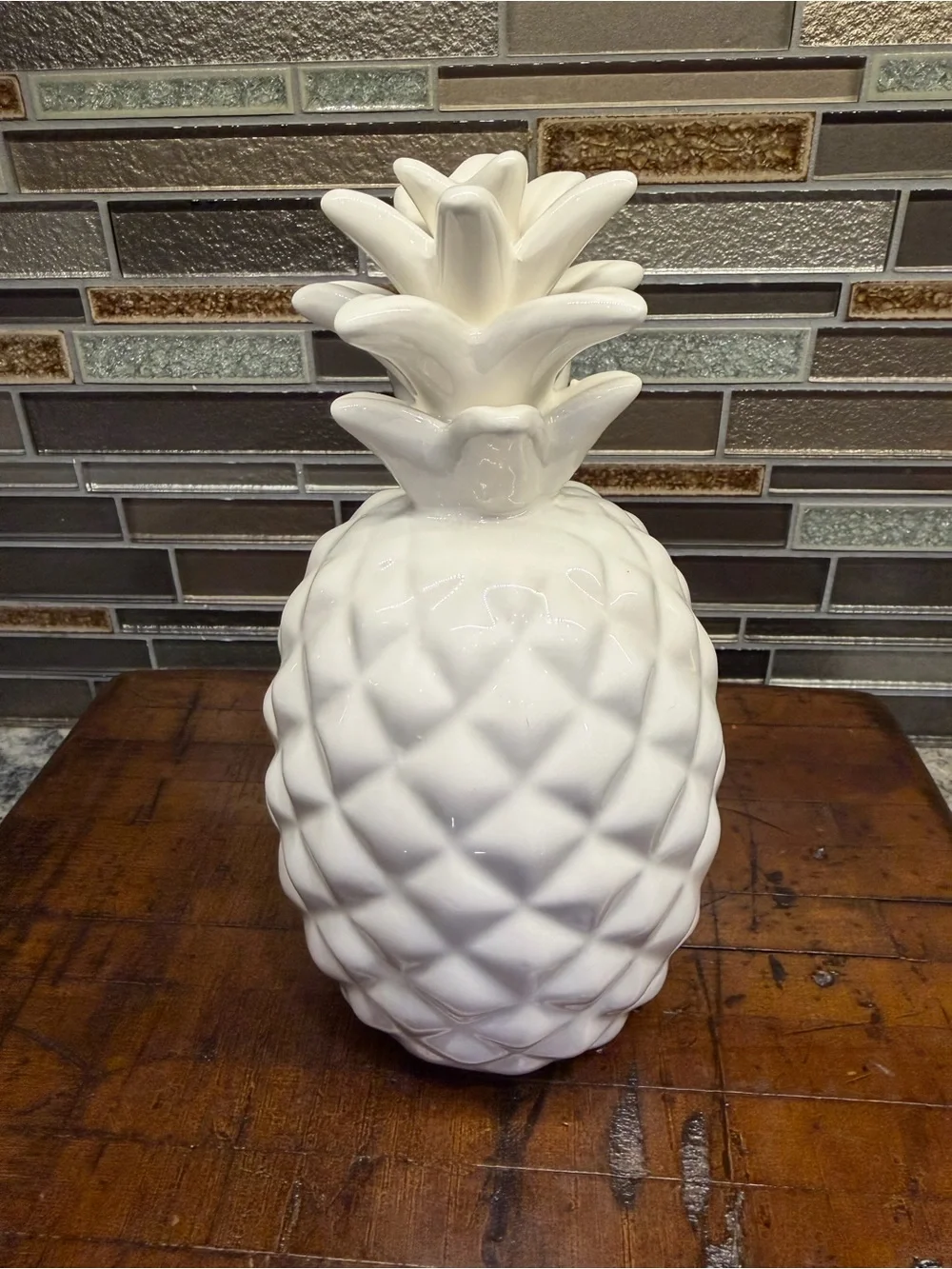 White Ceramic Pineapple